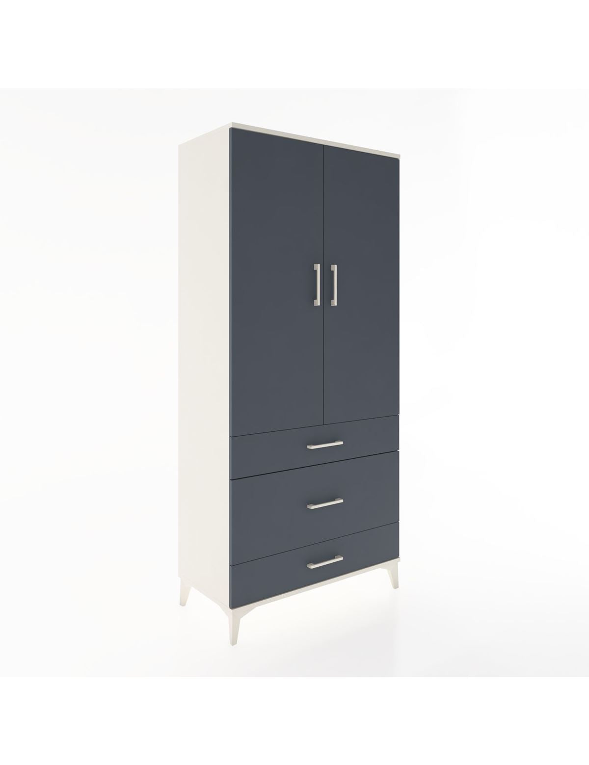 Hyperion Dolap 2 Raflı 3 Çekmeceli Tek Askılı 88x44x195 Aytaşı-Antrasit