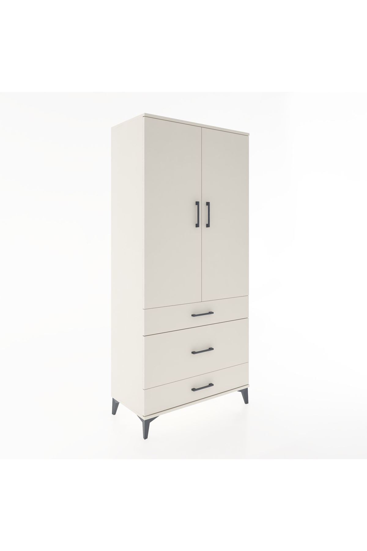 Hyperion Dolap 4 Raflı 3 Çekmeceli 2 Kapaklı 88x44x195 Aytaşı-Aytaşı