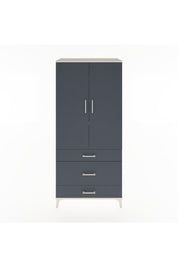 Hyperion Dolap 4 Raflı 3 Çekmeceli 2 Kapaklı 88x44x195 Aytaşı-Antrasit