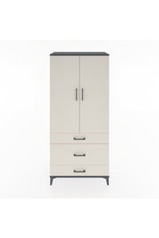 Hyperion Dolap 4 Raflı 3 Çekmeceli 2 Kapaklı 88x44x195 Antrasit-Aytaşı