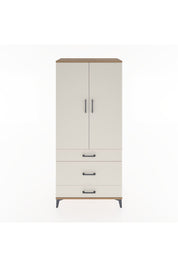 Hyperion Dolap 4 Raflı 3 Çekmeceli 2 Kapaklı 88x44x195 Çam-Aytaşı