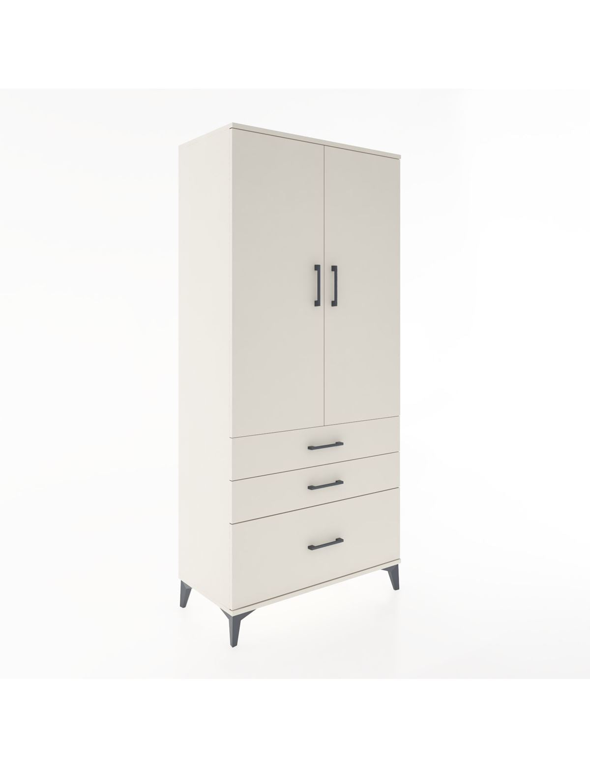 Hyperion Dolap 2 Raflı 3 Çekmeceli Tek Askılı 88x44x195 Aytaşı-Aytaşı