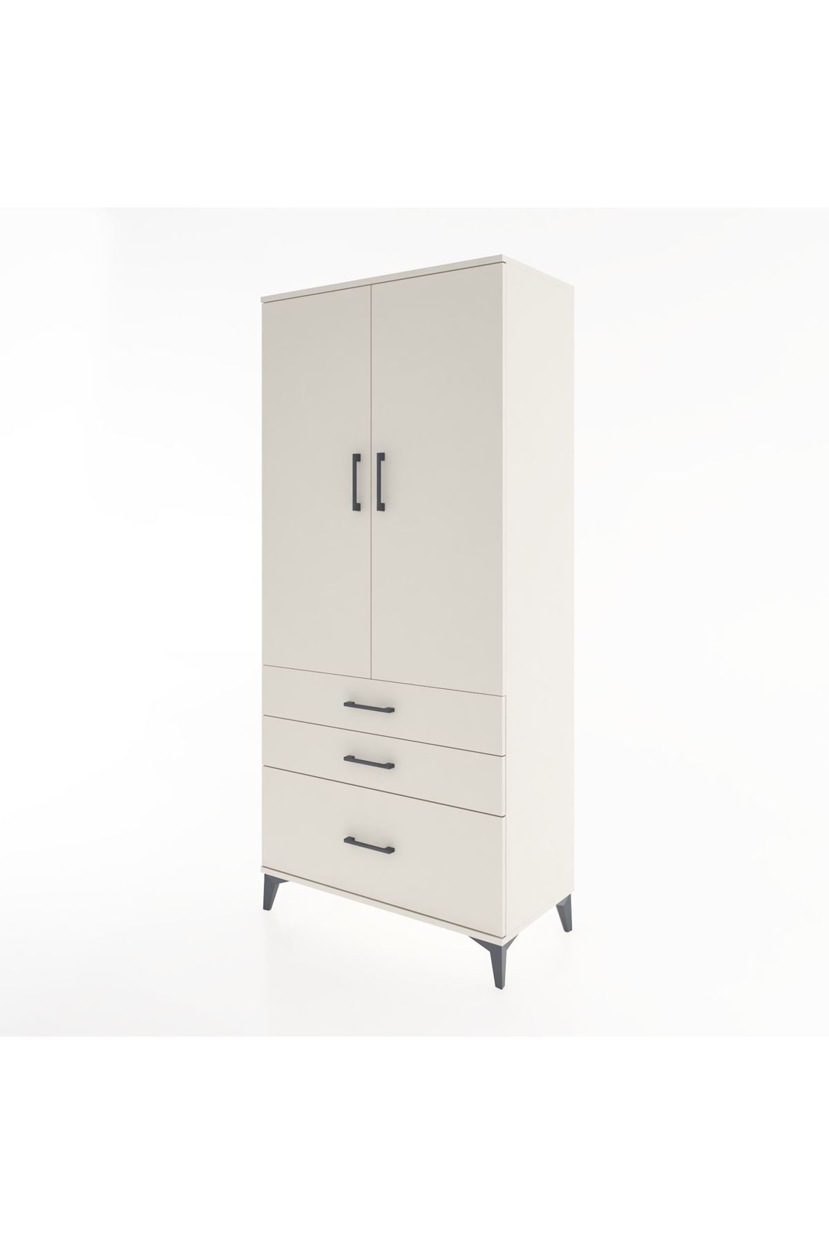 Hyperion Dolap 2 Raflı 3 Çekmeceli Tek Askılı 88x44x195 Aytaşı-Aytaşı