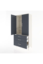 Hyperion Dolap 2 Raflı 3 Çekmeceli Tek Askılı 88x44x195 Aytaşı-Antrasit