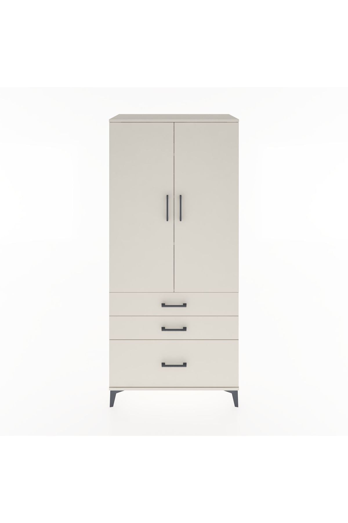 Hyperion Dolap 4 Raflı 3 Çekmeceli 2 Kapaklı 88x44x195 Aytaşı-Aytaşı