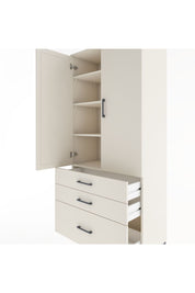 Hyperion Dolap 4 Raflı 3 Çekmeceli 2 Kapaklı 88x44x195 Aytaşı-Aytaşı