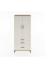 Hyperion Dolap 4 Raflı 3 Çekmeceli 2 Kapaklı 88x44x195 Çam-Aytaşı