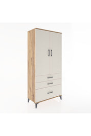 Hyperion Dolap 4 Raflı 3 Çekmeceli 2 Kapaklı 88x44x195 Çam-Aytaşı