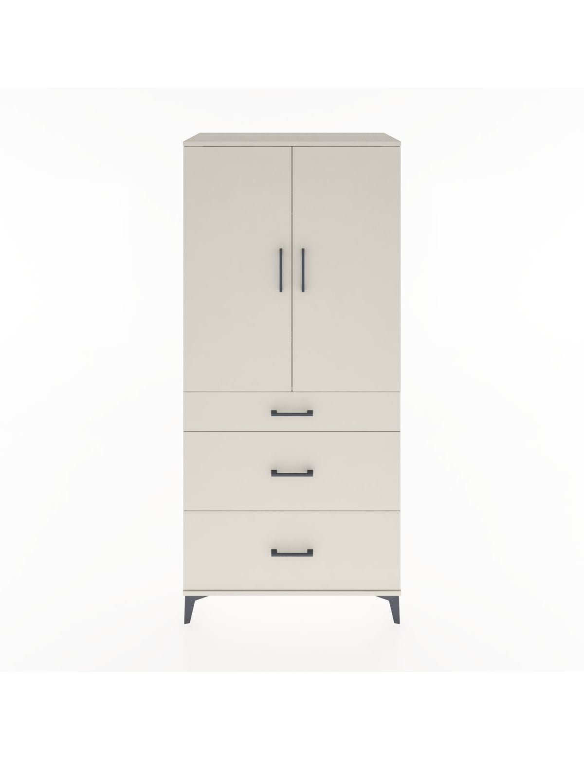 Hyperion Dolap Tek Raflı 3 Çekmeceli Tek Askılı 88x44x195 Aytaşı-Aytaşı