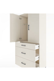 Hyperion Dolap Tek Raflı 3 Çekmeceli Tek Askılı 88x44x195 Aytaşı-Aytaşı