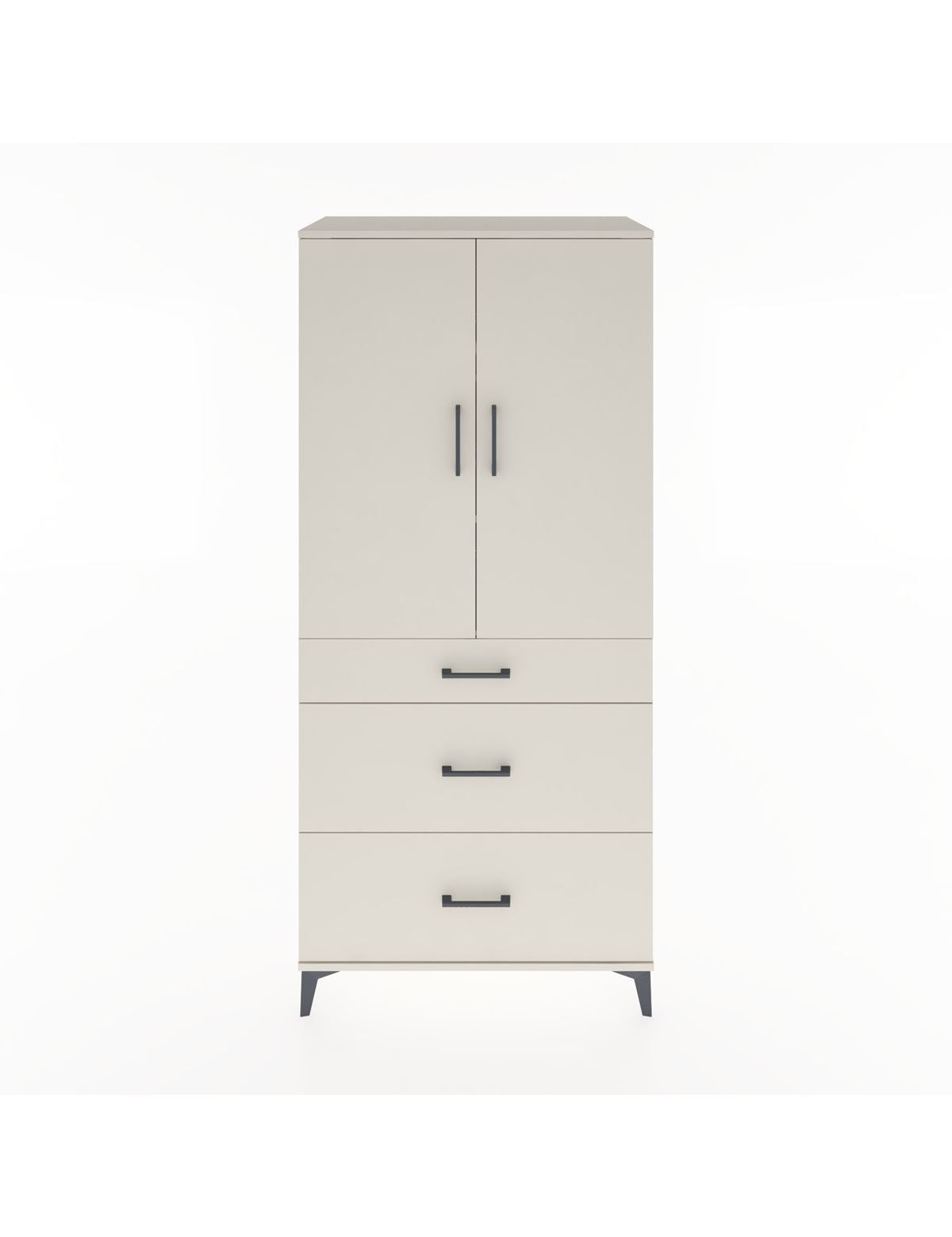 Hyperion Dolap 3 Raflı 3 Çekmeceli 2 Kapaklı 88x44x195 Aytaşı-Aytaşı