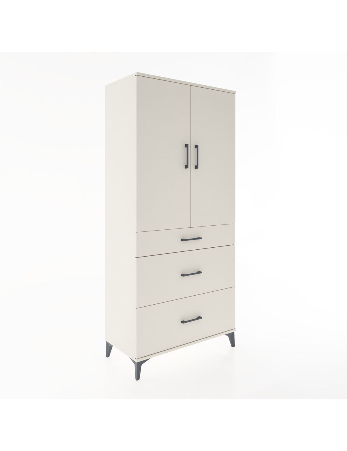 Hyperion Dolap 3 Raflı 3 Çekmeceli 2 Kapaklı 88x44x195 Aytaşı-Aytaşı