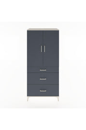 Hyperion Dolap 3 Raflı 3 Çekmeceli 2 Kapaklı 88x44x195 Aytaşı-Antrasit