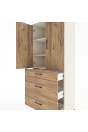 Hyperion Dolap 3 Raflı 3 Çekmeceli 2 Kapaklı 88x44x195 Aytaşı-Çam