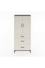 Hyperion Dolap 3 Raflı 3 Çekmeceli 2 Kapaklı 88x44x195