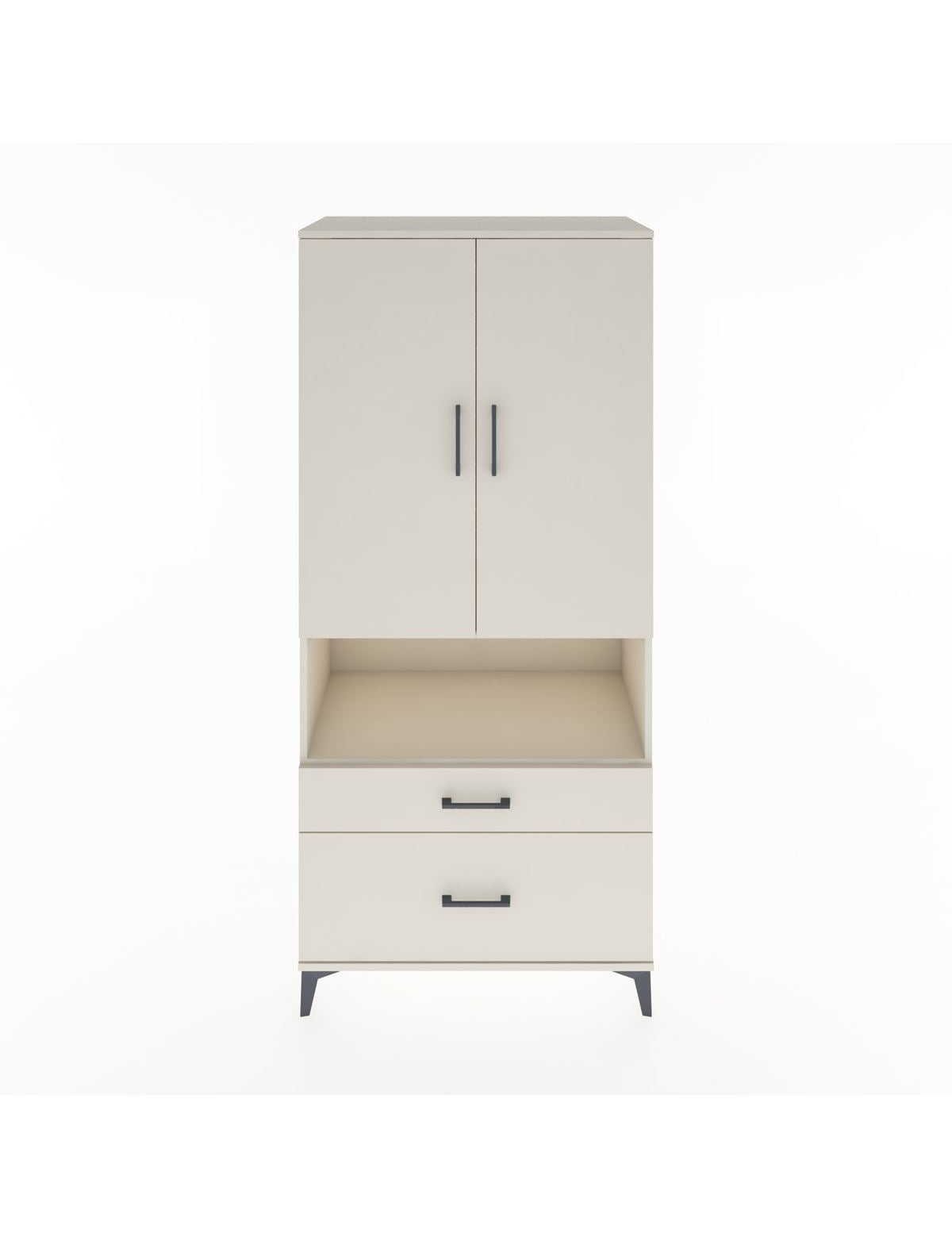 Hyperion Dolap 2 Raflı 2 Çekmeceli Tek Askılı 88x44x195 Aytaşı-Aytaşı