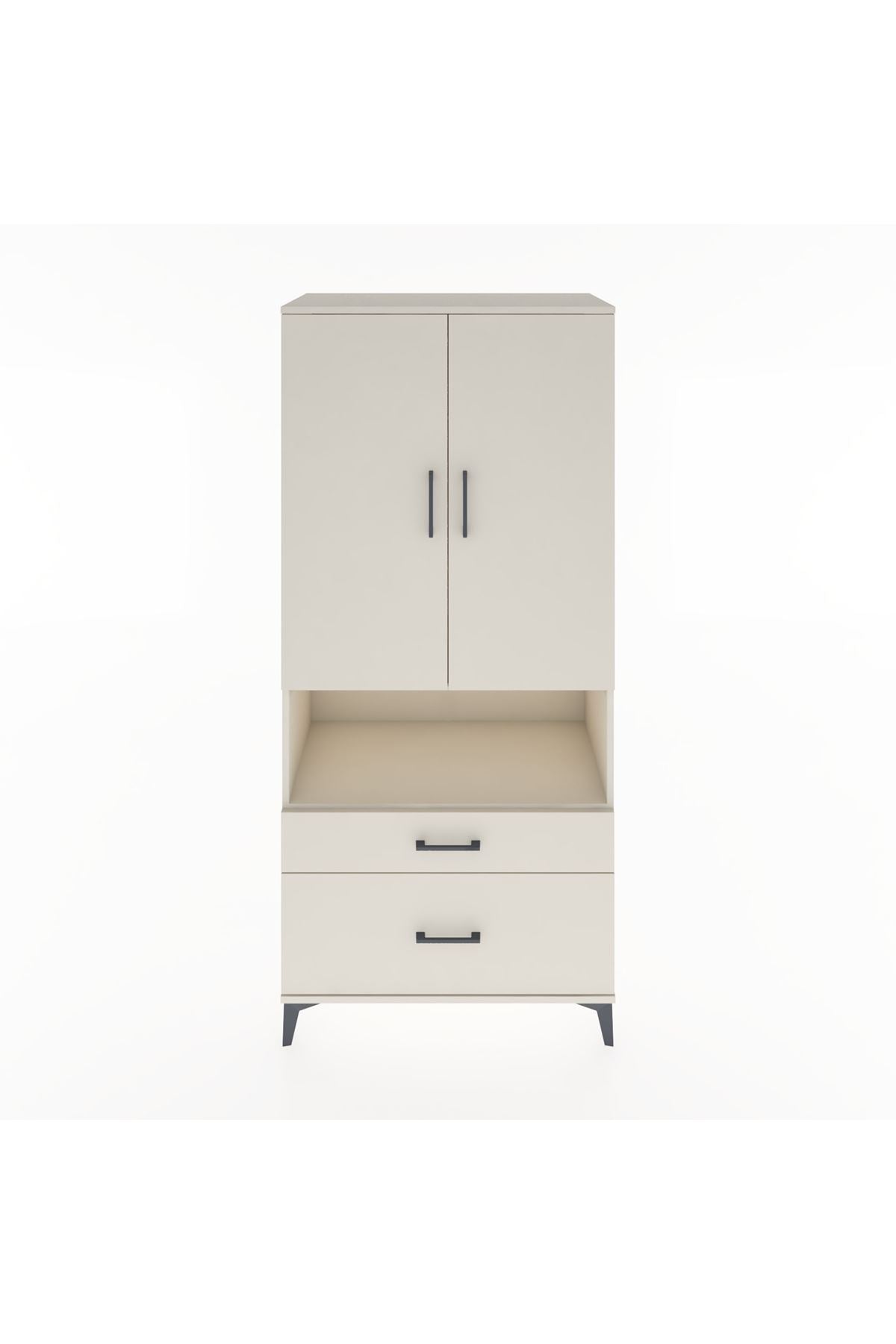 Hyperion Dolap 2 Raflı 2 Çekmeceli Tek Askılı 88x44x195 Aytaşı-Aytaşı