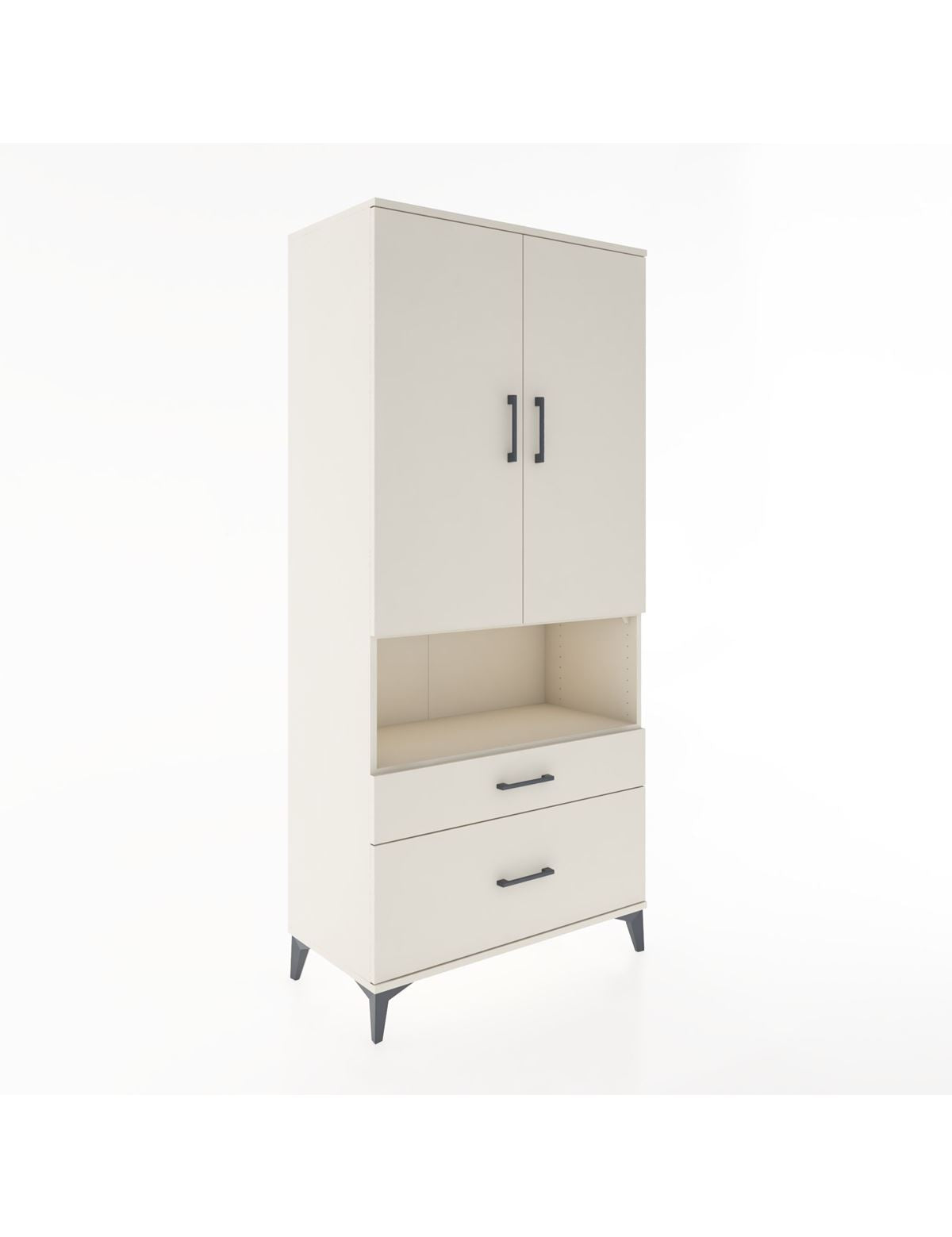 Hyperion Dolap 2 Raflı 2 Çekmeceli Tek Askılı 88x44x195 Aytaşı-Aytaşı