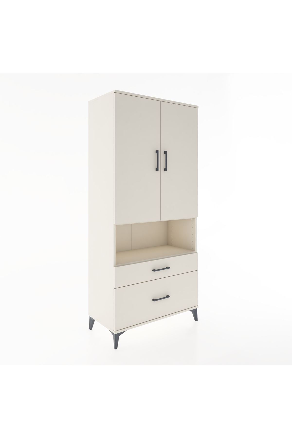 Hyperion Dolap 2 Raflı 2 Çekmeceli Tek Askılı 88x44x195 Aytaşı-Aytaşı