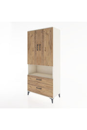 Hyperion Dolap 2 Raflı 2 Çekmeceli Tek Askılı 88x44x195 Aytaşı-Çam