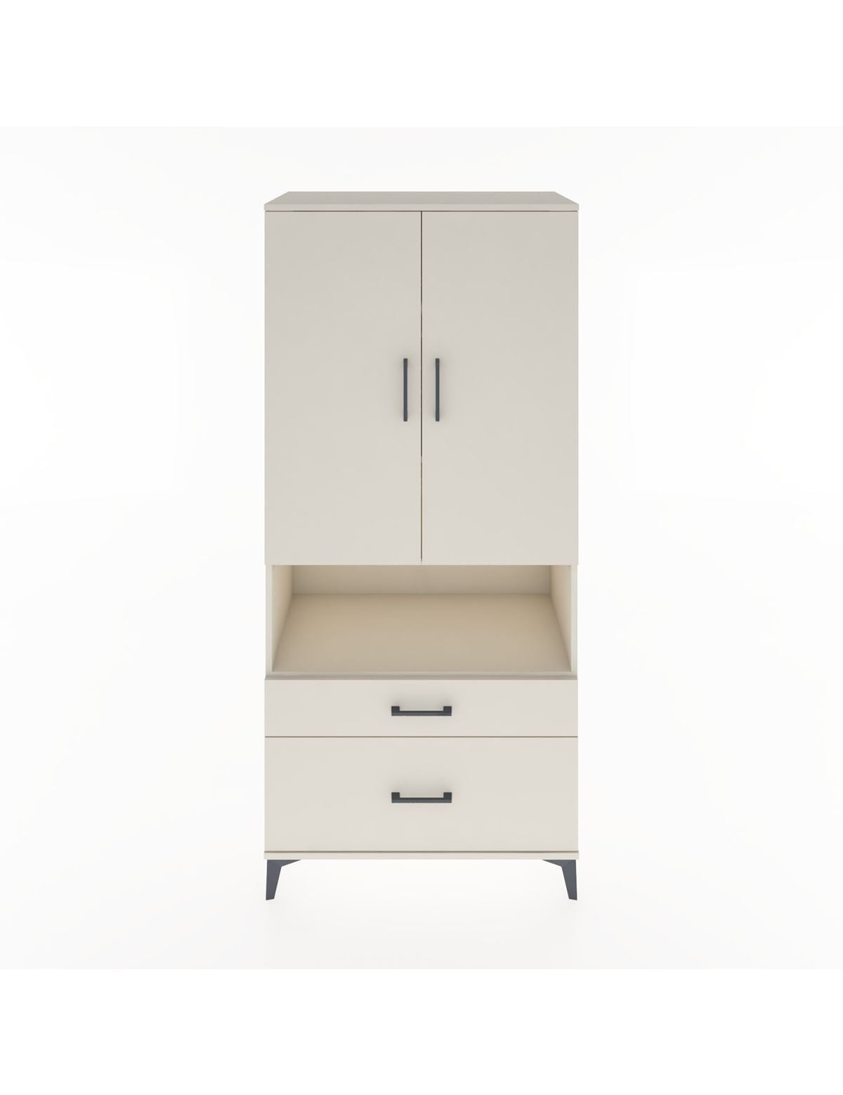 Hyperion Dolap 4 Raflı 2 Çekmeceli 2 Kapaklı 88x44x195 Aytaşı-Aytaşı