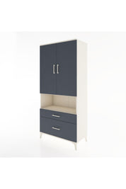 Hyperion Dolap 4 Raflı 2 Çekmeceli 2 Kapaklı 88x44x195 Aytaşı-Antrasit