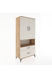 Hyperion Dolap 4 Raflı 2 Çekmeceli 2 Kapaklı 88x44x195 Çam-Aytaşı