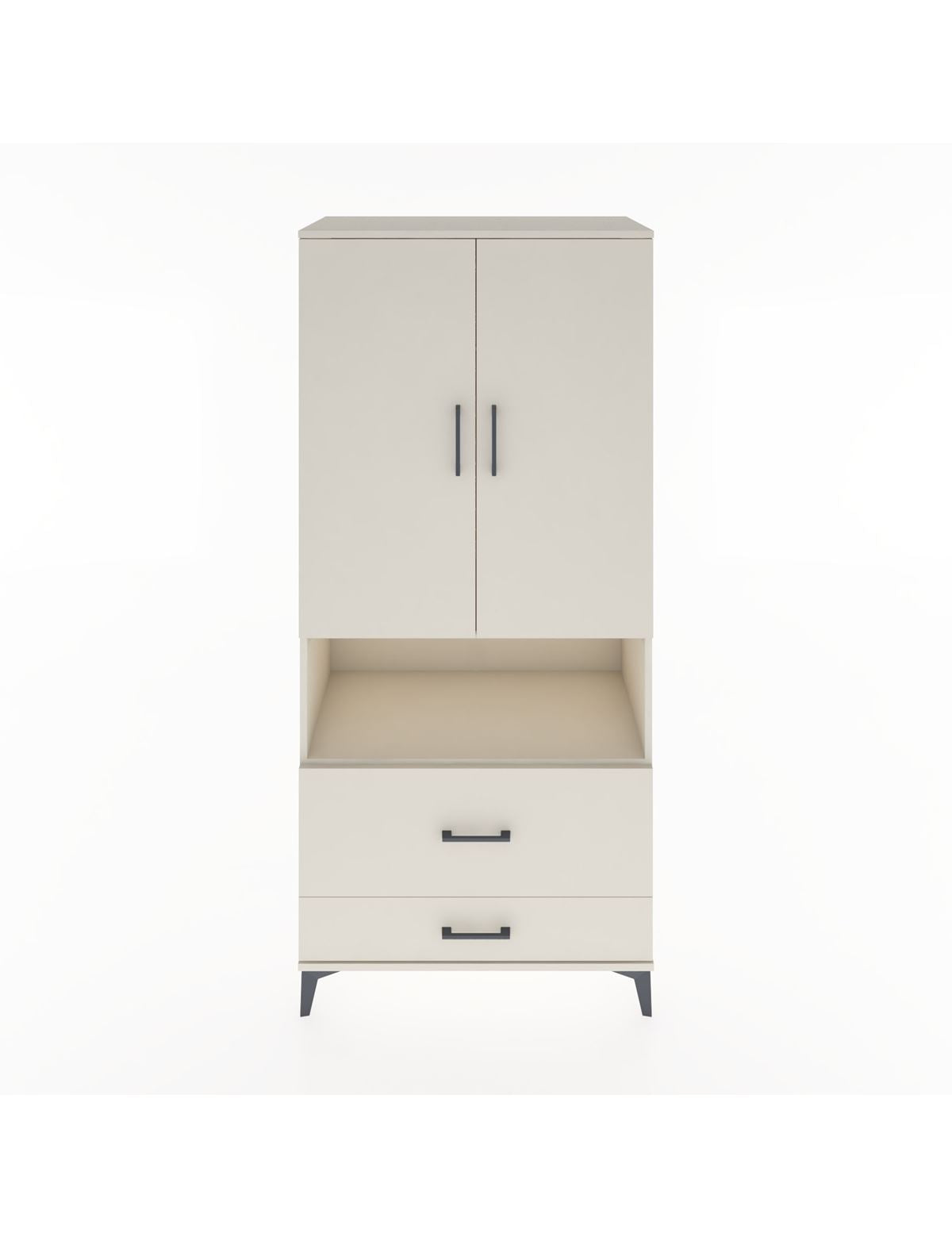 Hyperion Dolap 2 Raflı 2 Çekmeceli Tek Askılı 88x44x195 Aytaşı-Aytaşı