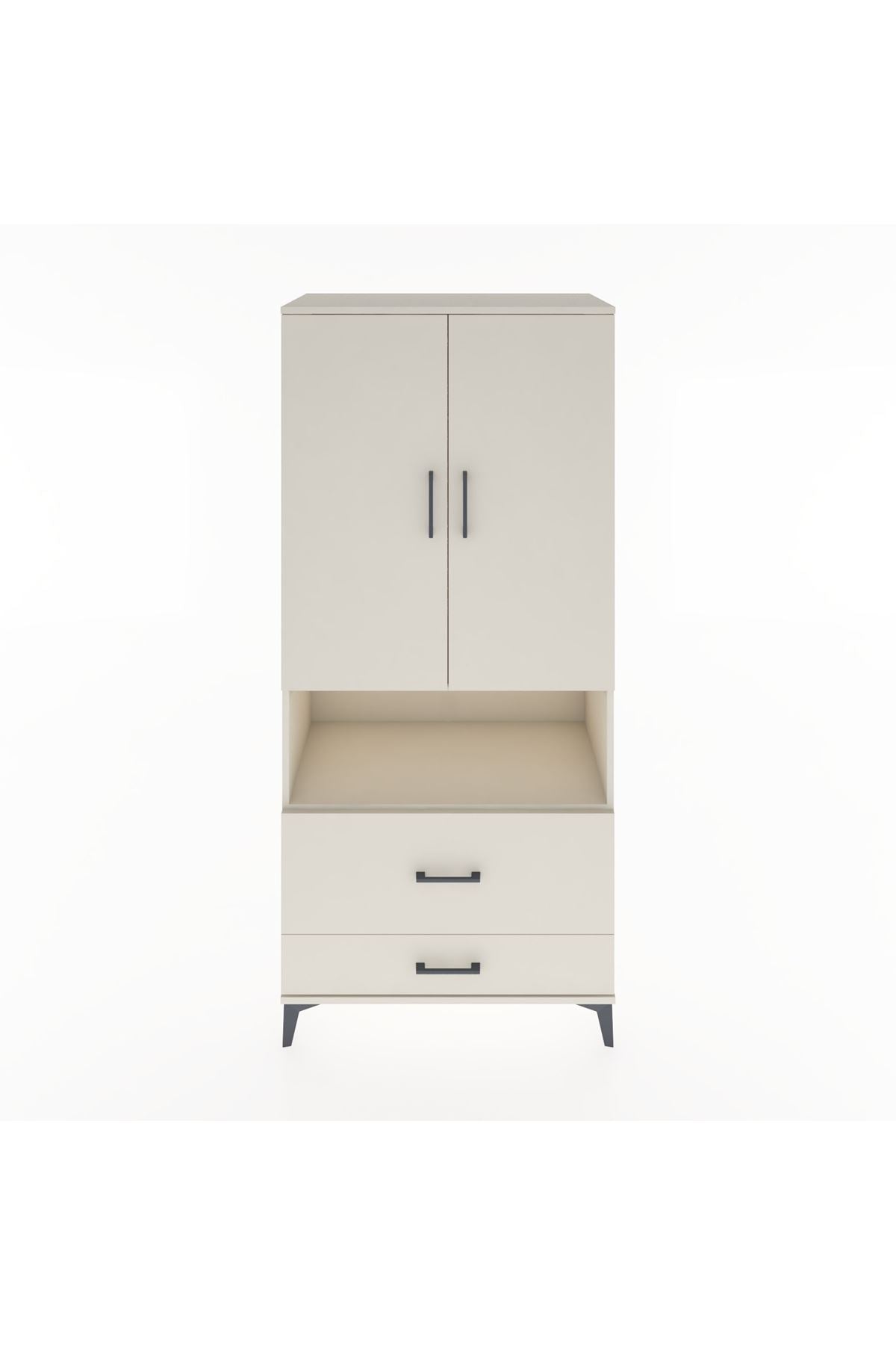 Hyperion Dolap 2 Raflı 2 Çekmeceli Tek Askılı 88x44x195 Aytaşı-Aytaşı