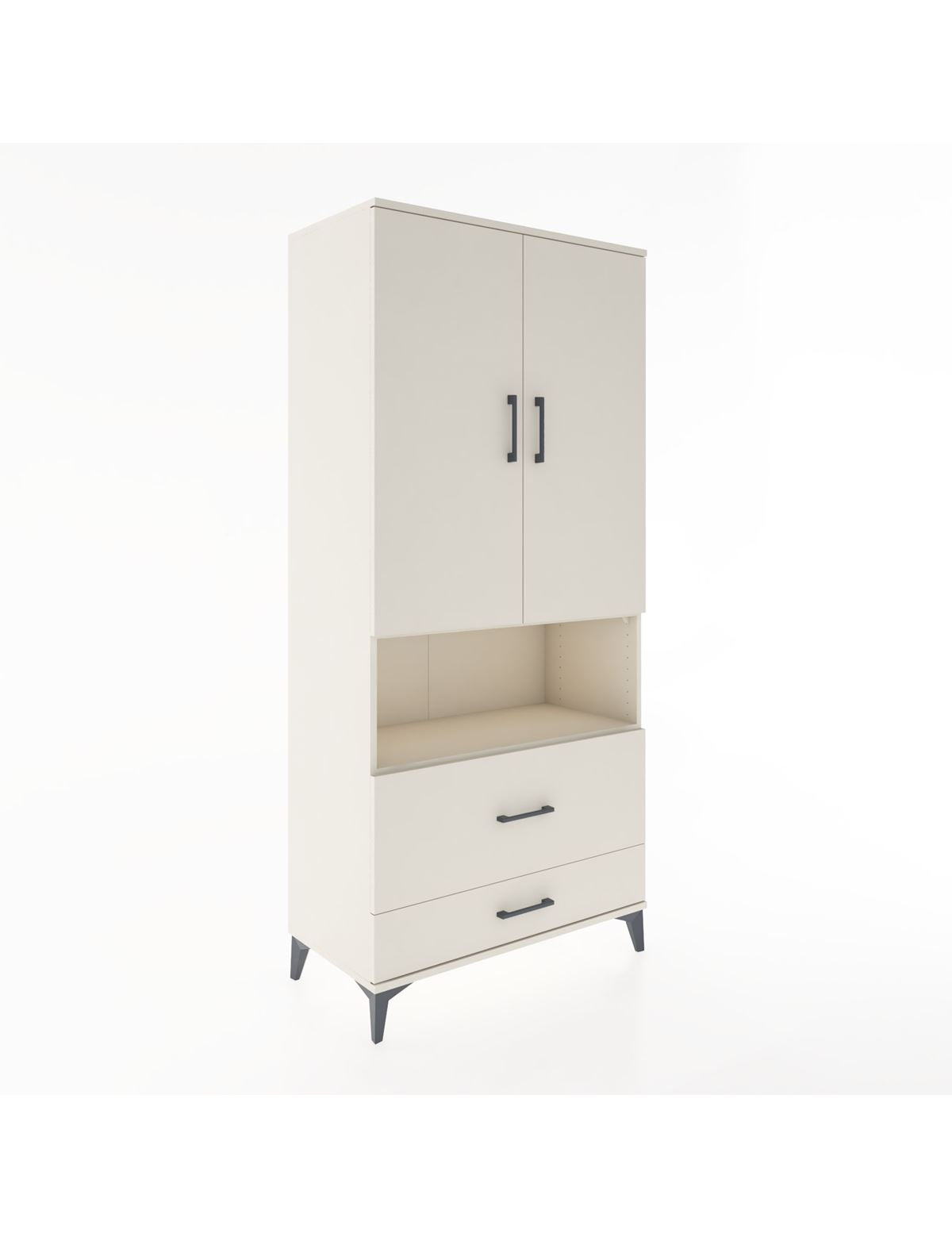 Hyperion Dolap 2 Raflı 2 Çekmeceli Tek Askılı 88x44x195 Aytaşı-Aytaşı