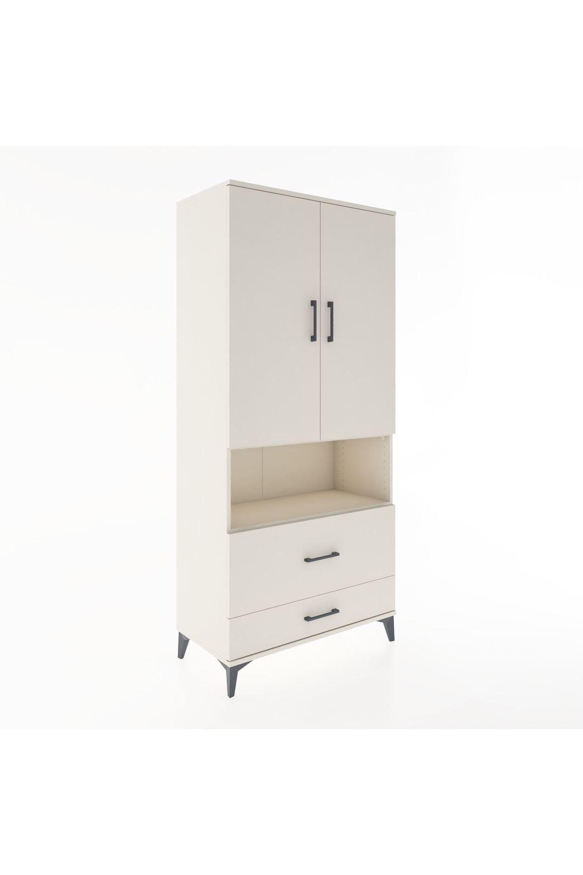 Hyperion Dolap 2 Raflı 2 Çekmeceli Tek Askılı 88x44x195 Aytaşı-Aytaşı