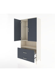 Hyperion Dolap 2 Raflı 2 Çekmeceli Tek Askılı 88x44x195 Aytaşı-Antrasit