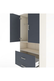 Hyperion Dolap 2 Raflı 2 Çekmeceli Tek Askılı 88x44x195 Aytaşı-Antrasit