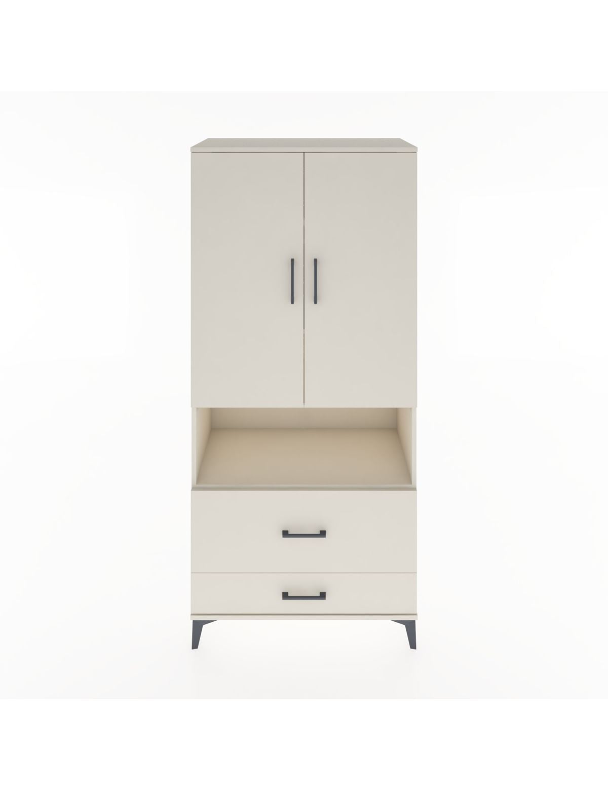 Hyperion Dolap 4 Raflı 2 Çekmeceli 2 Kapaklı 88x44x195 Aytaşı-Aytaşı