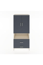 Hyperion Dolap 4 Raflı 2 Çekmeceli 2 Kapaklı 88x44x195 Aytaşı-Antrasit