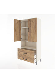 Hyperion Dolap 4 Raflı 2 Çekmeceli 2 Kapaklı 88x44x195 Aytaşı-Çam