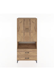 Hyperion Dolap 4 Raflı 2 Çekmeceli 2 Kapaklı 88x44x195 Çam-Çam