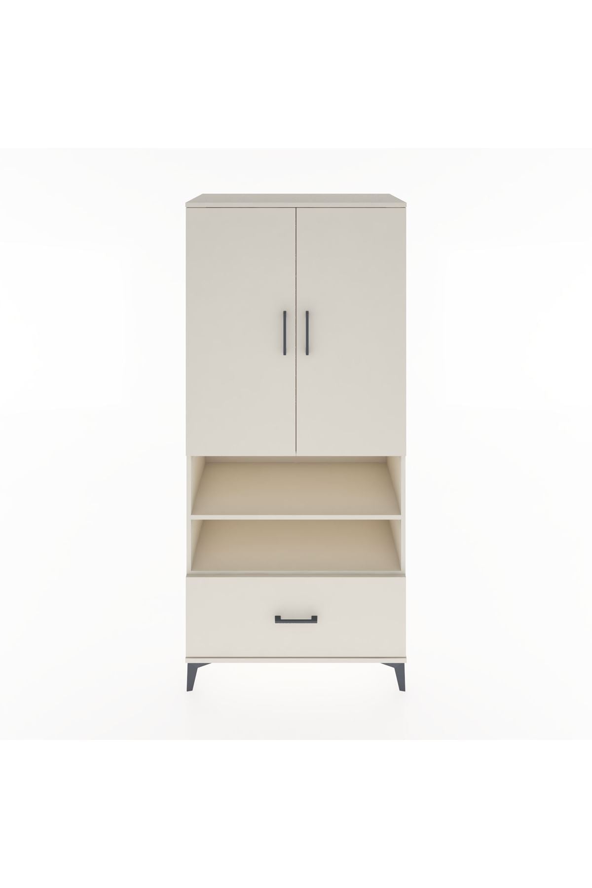 Hyperion Dolap 3 Raflı Tek Çekmeceli Tek Askılı 88x44x195 Aytaşı-Aytaşı