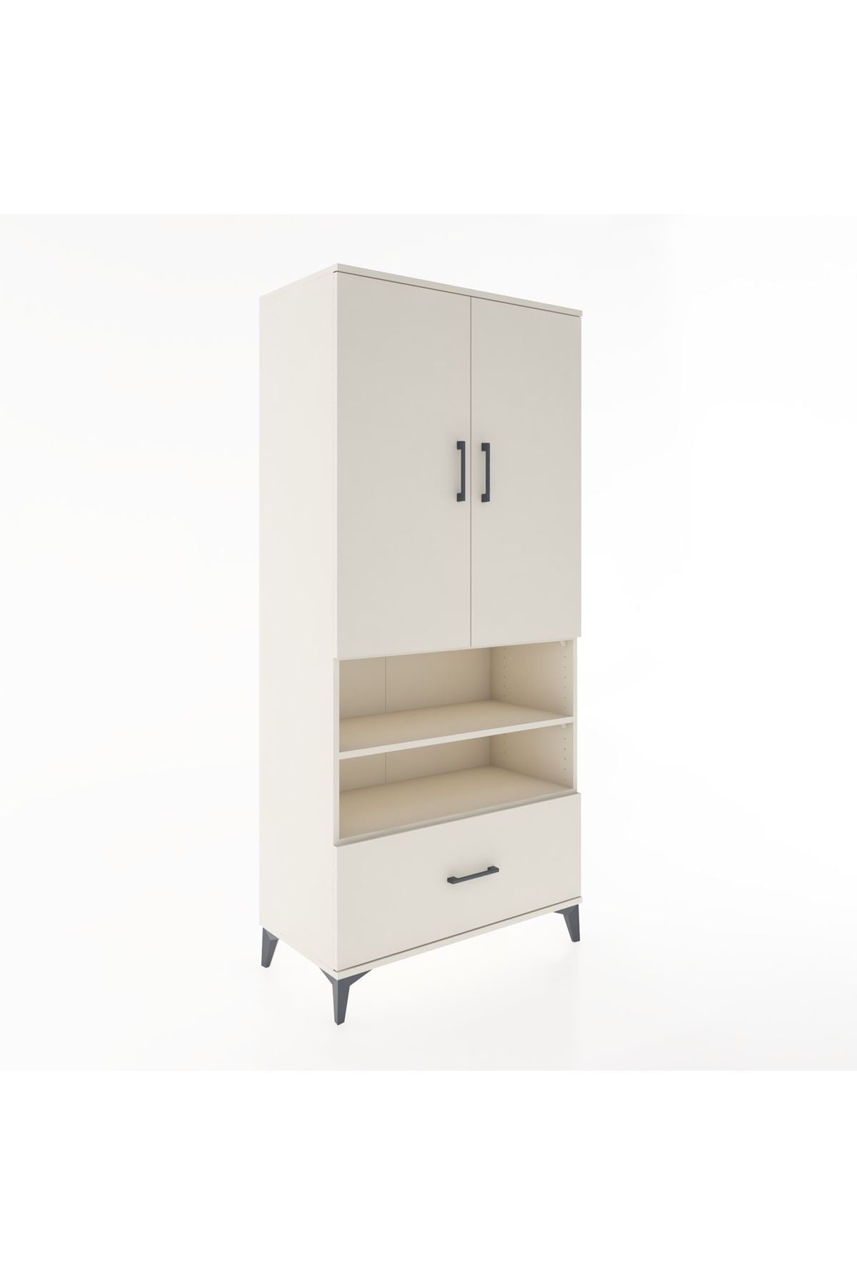 Hyperion Dolap 3 Raflı Tek Çekmeceli Tek Askılı 88x44x195 Aytaşı-Aytaşı