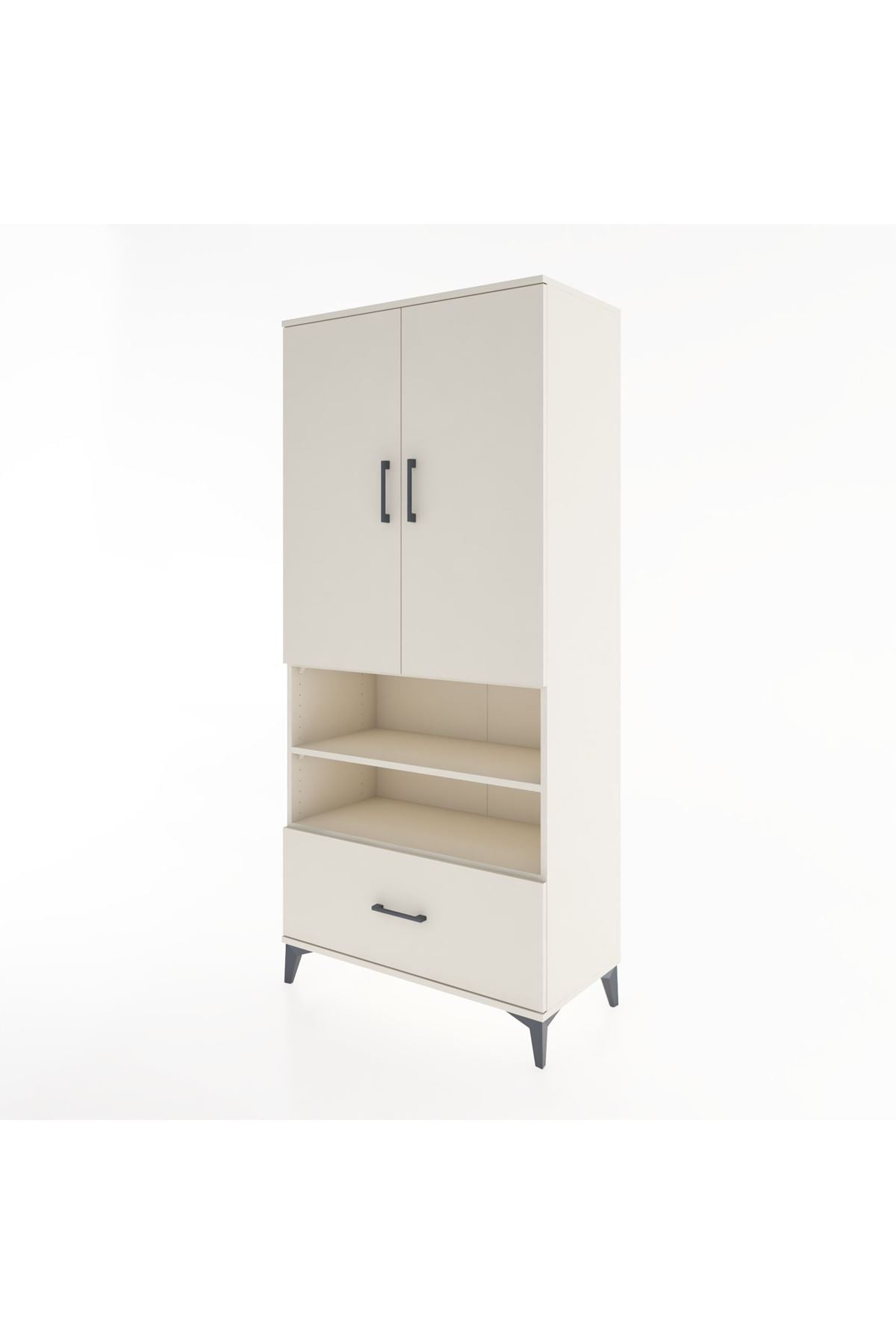 Hyperion Dolap 3 Raflı Tek Çekmeceli Tek Askılı 88x44x195 Aytaşı-Aytaşı