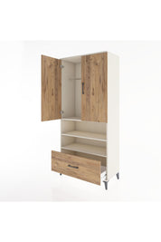 Hyperion Dolap 3 Raflı Tek Çekmeceli Tek Askılı 88x44x195 Aytaşı-Çam
