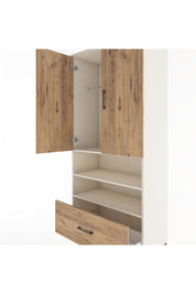 Hyperion Dolap 3 Raflı Tek Çekmeceli Tek Askılı 88x44x195 Aytaşı-Çam