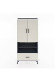 Hyperion Dolap 3 Raflı Tek Çekmeceli Tek Askılı 88x44x195 Antrasit-Aytaşı