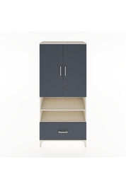 Hyperion Dolap 5 Raflı Tek Çekmeceli 2 Kapaklı 88x44x195 Aytaşı-Antrasit