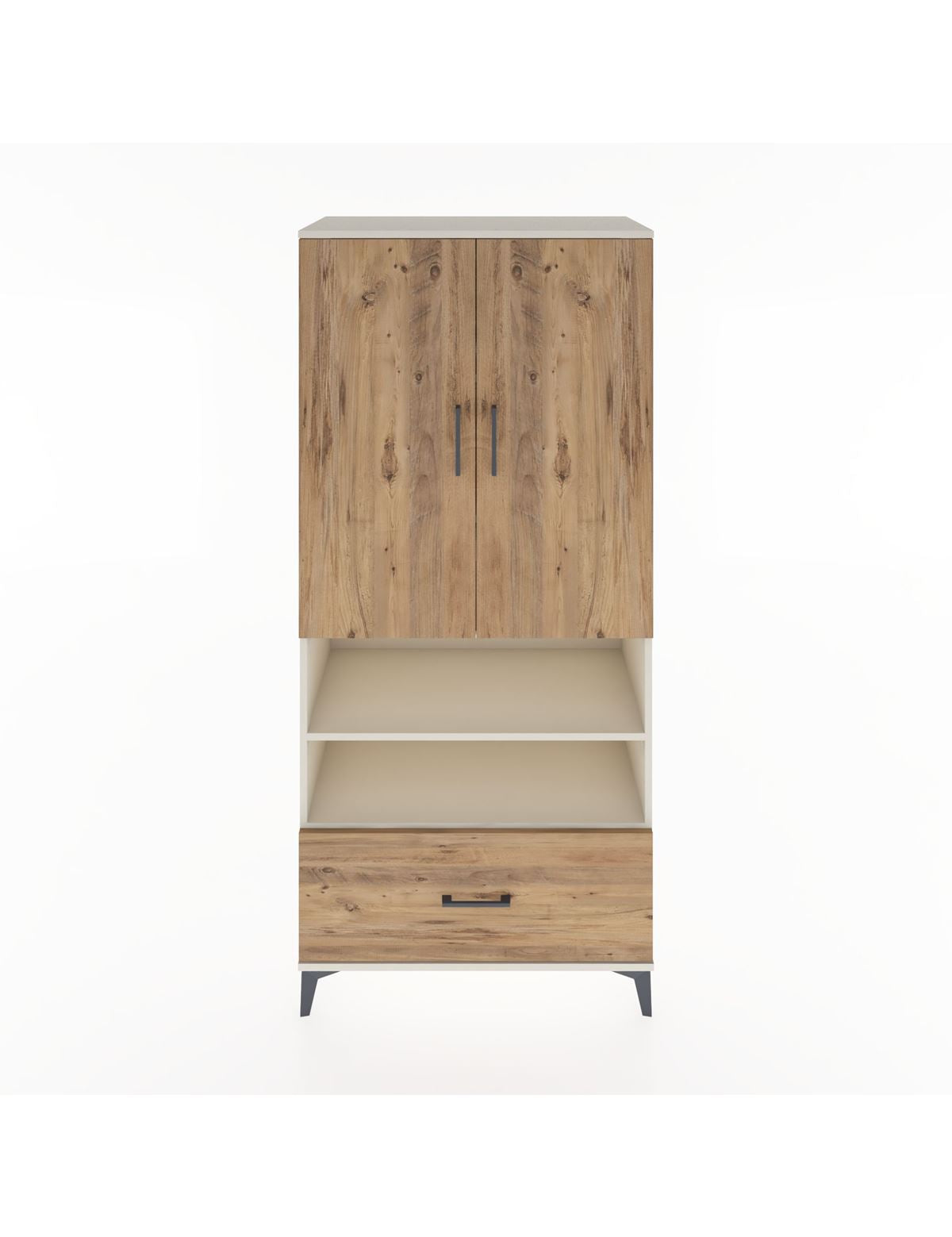 Hyperion Dolap 5 Raflı Tek Çekmeceli 2 Kapaklı 88x44x195 Aytaşı-Çam