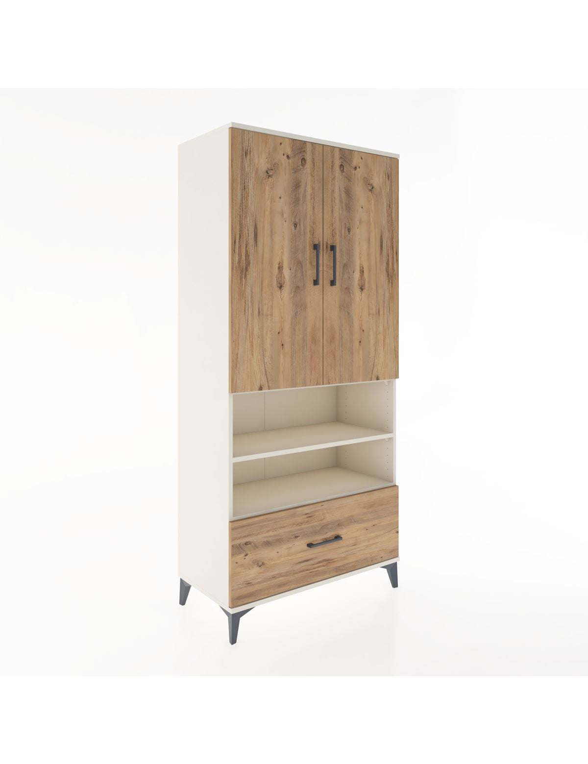 Hyperion Dolap 5 Raflı Tek Çekmeceli 2 Kapaklı 88x44x195 Aytaşı-Çam