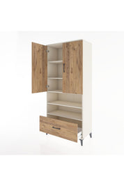 Hyperion Dolap 5 Raflı Tek Çekmeceli 2 Kapaklı 88x44x195 Aytaşı-Çam