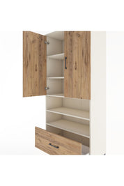 Hyperion Dolap 5 Raflı Tek Çekmeceli 2 Kapaklı 88x44x195 Aytaşı-Çam