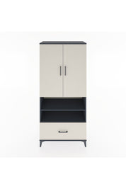 Hyperion Dolap 5 Raflı Tek Çekmeceli 2 Kapaklı 88x44x195 Antrasit-Aytaşı