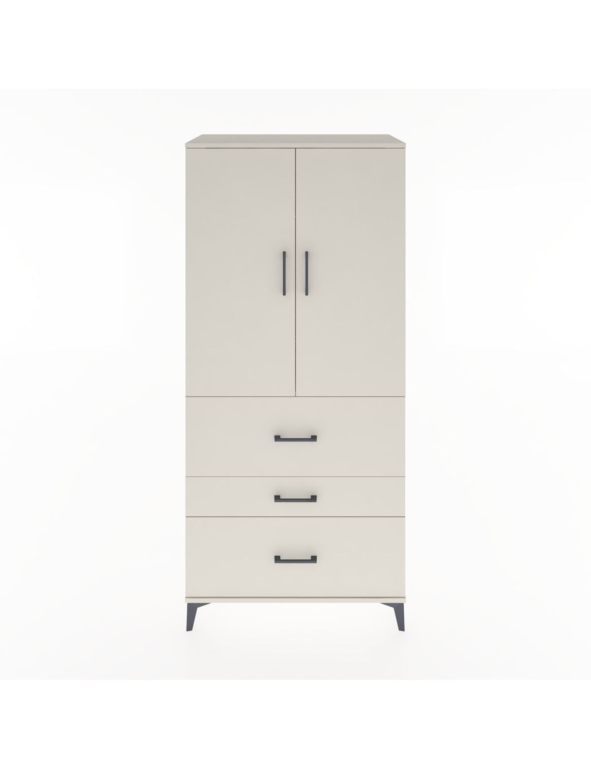 Hyperion Dolap Tek Raflı 3 Çekmeceli Tek Askılı 88x44x195 Aytaşı-Aytaşı